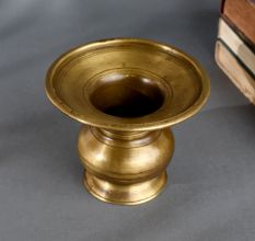 Vintage Brass Flower Pot for Home Decor and Pooja Use