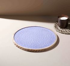 Celestial Pond-Inspired Wooden Platter