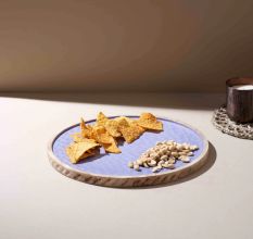 Celestial Pond-Inspired Wooden Platter
