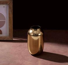 Luxe Gold-Plated Iron Vase