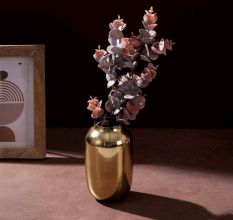 Luxe Gold-Plated Iron Vase