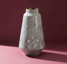 Tranquil Petals Iron Vase