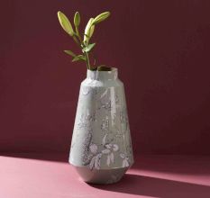 Tranquil Petals Iron Vase
