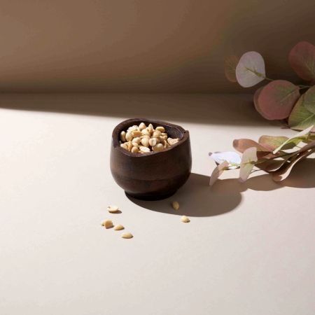 Artisan Carved Wooden Bowl