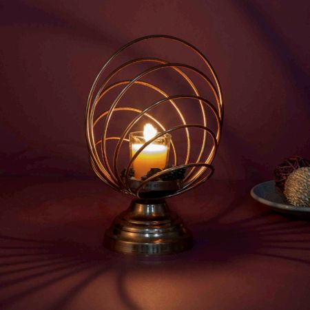Copper Orb Candle Cradle