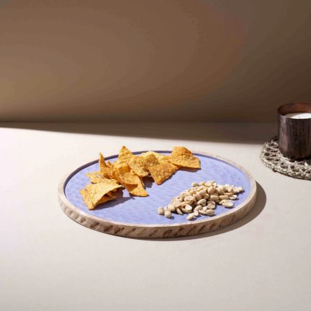 Celestial Pond-Inspired Wooden Platter