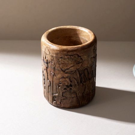 Artisan Dandelion Carved Spoon Stand