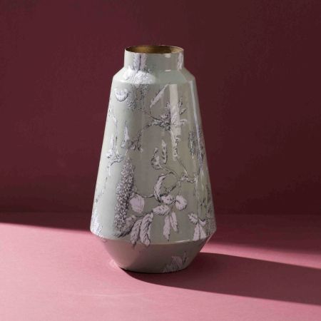 Tranquil Petals Iron Vase