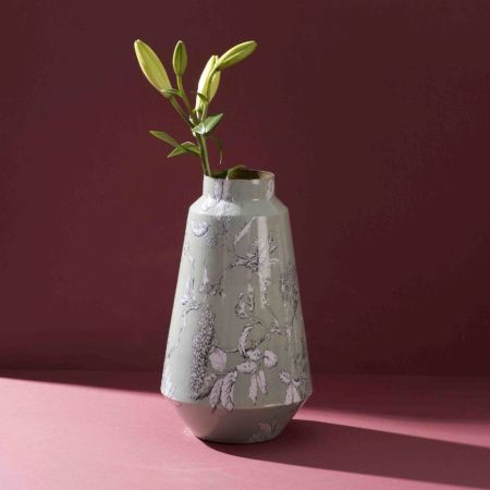 Tranquil Petals Iron Vase