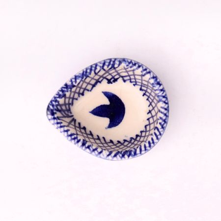 Blue and White Design Ceramic Diwali Diya-Pack of 3