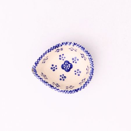 Pack of 3 Designer Blue and White Ceramic Diwali Diya For Temple Decoration