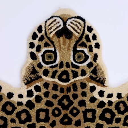 Rug Hand Tufted Woolen Leopard For Kids Room