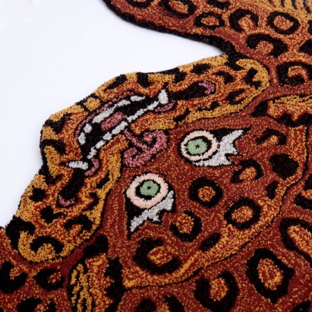 Rug Hand Tufted Woolen Luxurious Leopard Rug For Kids Room