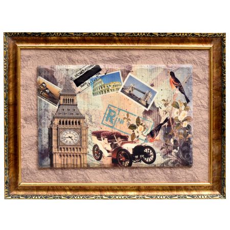 Vintage Clock With Beautiful Art Work