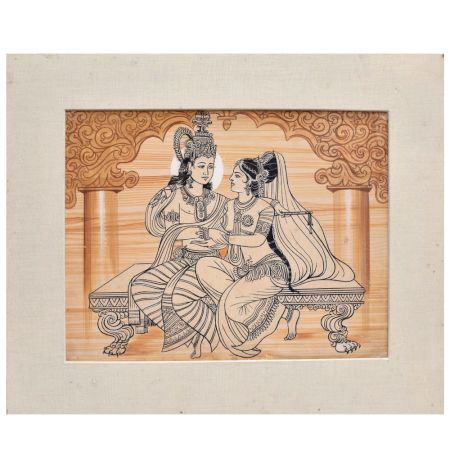 Painting Of Radha Krishna From North Indian
