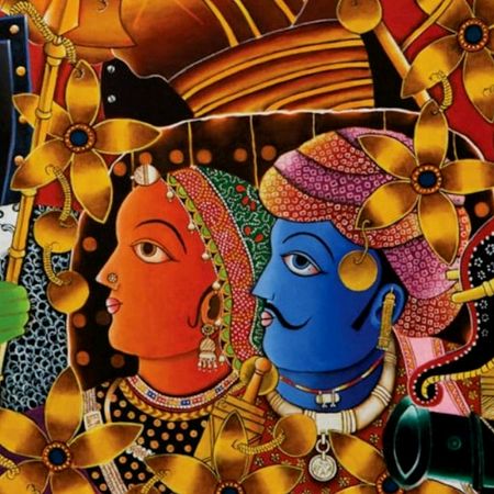 Battle of Haldighati Acrylic on Canvas Historical Painting