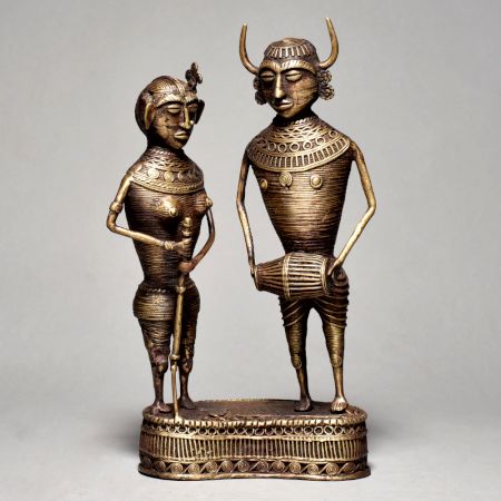 Tribal Art Jungali Figures Male & Female Standing