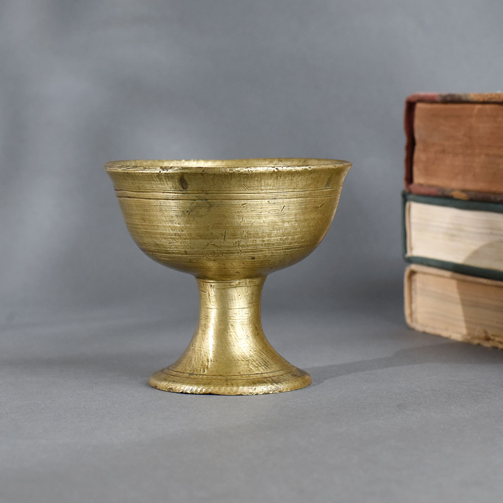 Traditional Vintage Brass Kumkum Pot for Pooja & Home Decor