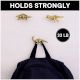 Modern Dinosaur Aluminium Golden Heavy Duty Wall Hooks-Pack of 3
