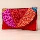 Radiance Spectrum Sequin Sling Bag with Gold Chain Strap