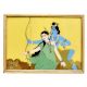 Glass Painting Of Rama and Sita in Yellow Colour