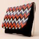 Boho Zigzag Hand-Beaded Clutch with Detachable Chain Strap