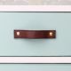 Handmade Brown Leather Drawer Pull Door Handle