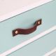 Handmade Brown Leather Drawer Pull Door Handle