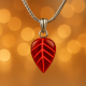Grasul Handcrafted Night Glow Leaf Pendant