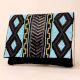 Tribal Rhythm Hand-Beaded Clutch with Chain Strap