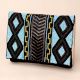 Tribal Rhythm Hand-Beaded Clutch with Chain Strap