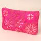 Rosé Radiance Hand-Beaded Sequin Pouch