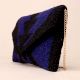 Midnight Geo Luxe Hand-Beaded Clutch with Chain Strap
