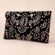 Midnight Paisley Beaded Velvet Clutch with Gold Chain Strap