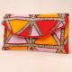 Sunburst Mosaic Hand-Beaded Envelope Clutch with Chain Strap