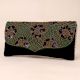 Royal Garden Hand-Beaded Velvet Clutch with Chain Strap