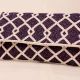 Midnight Lattice Hand-Beaded Clutch with Detachable Chain Strap