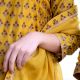 Yellow Short kurta with Tiered Sharara Set