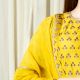 Yellow Short kurta with Tiered Sharara Set