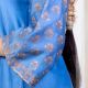 Blue A line Kurta Set with Hand Embroidery