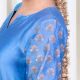 Blue A line Kurta Set with Hand Embroidery
