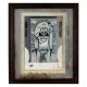 Nathdwara Shrinathji Din ke Darshan Traditional Monochrome Paper Painting Framed