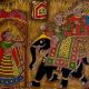 Wedding Procession Phad Painting Raw Colour on Cloth Traditional Rajasthani Art