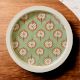 Designer Green Cemented Plate for Home Decor