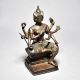Burmese Art God Figure With Fine Art In White Metal