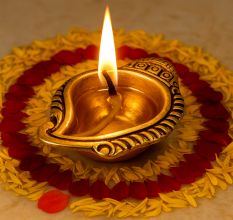 Brass Decorative Conch Shaped Oil Lamp