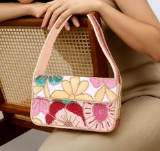 Luxury Colorful Floral Beaded Handbag Designer Women Shoulder Bag