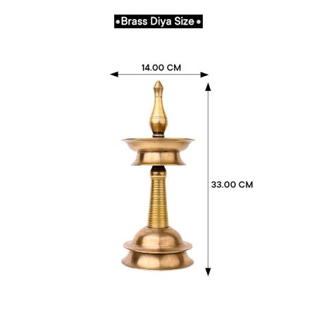 Sturdy Oil Lamp Made of Brass