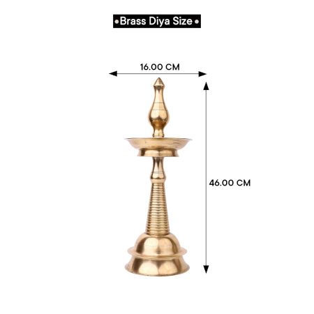 Brass Shiny Oil Lamp for Decoration