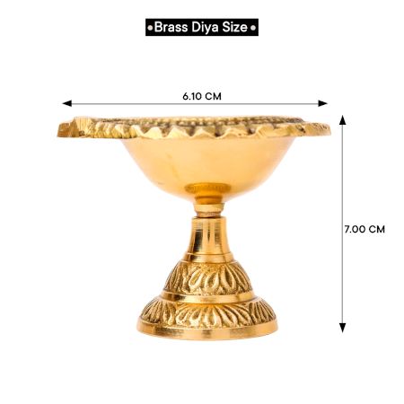Decorative Golden Brass Diya For Home Decor